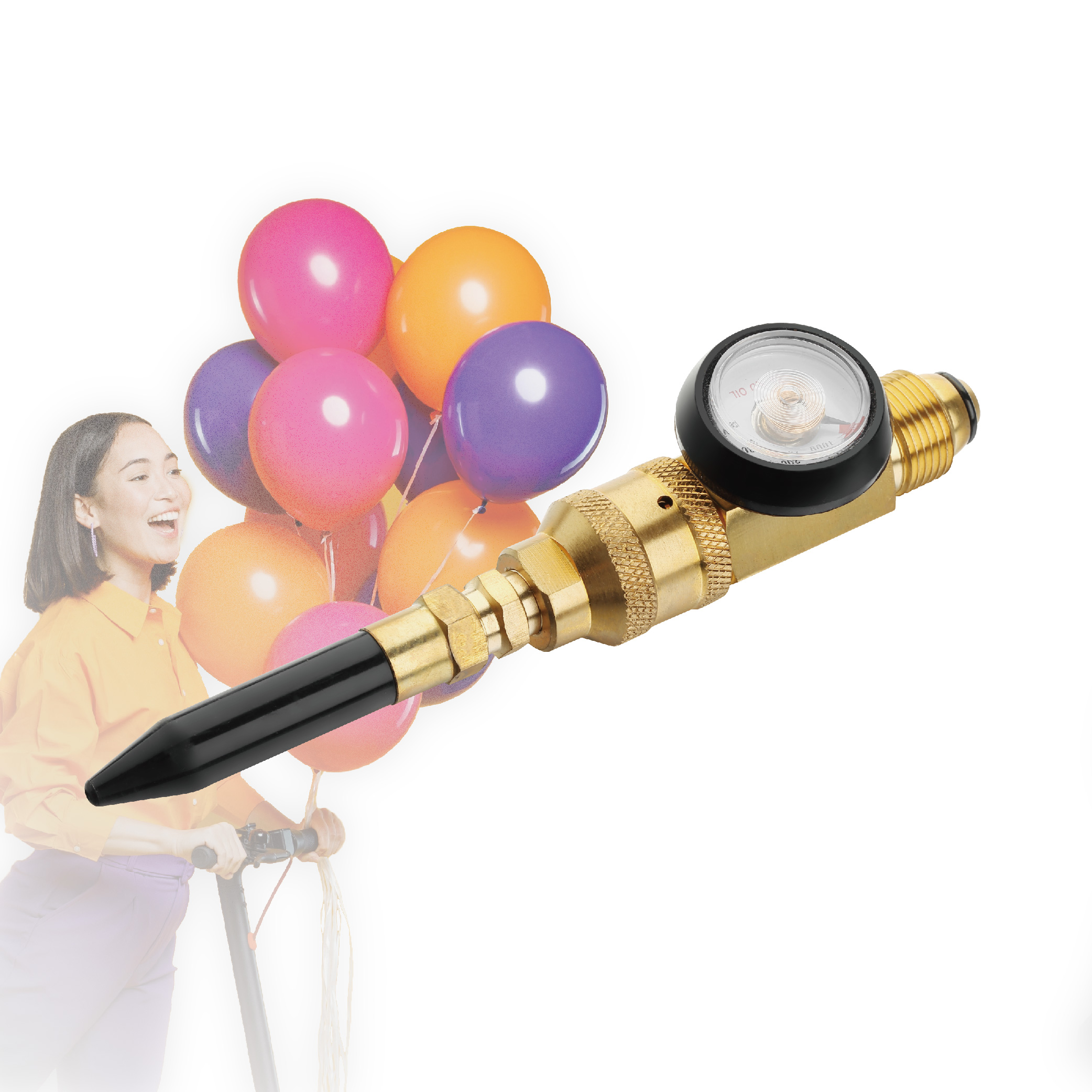 Premium Quality Helium Balloon Filler Regulator W/Gauge