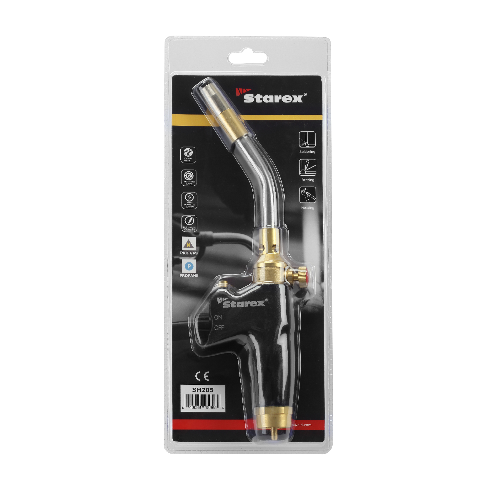 Hand Torch Auto-Ignite Propane/Mapp Gas SH205