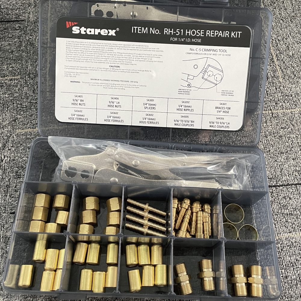 Hose Repair and Assembly Kit For 1/4" I.D.Hose