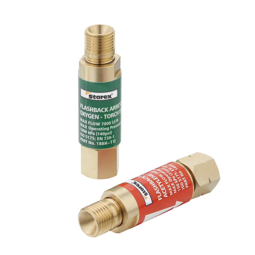 Oxy-fuel welding safety equipment and flashback arrestors